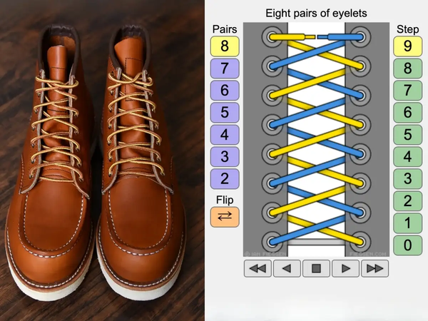 Xỏ dây giày kiểu xương cá