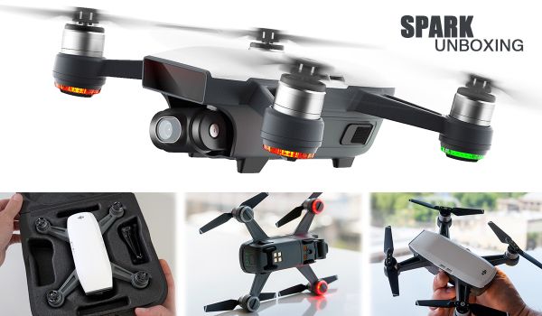 Đâp hộp DJI Spark : Drone Selfie thông minh Mini của DJI