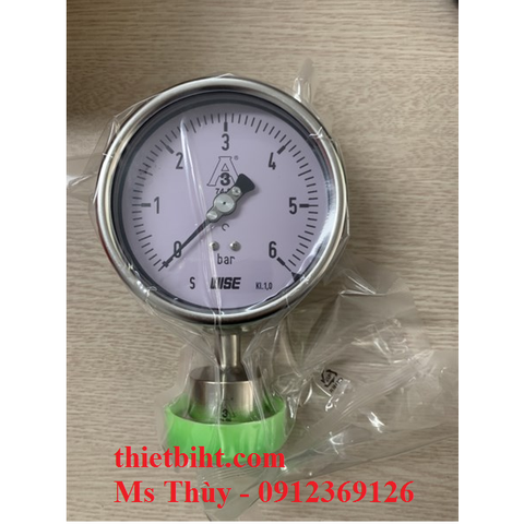 Đồng hồ áp suất màng kết nối Clamp Wise Hàn Quốc