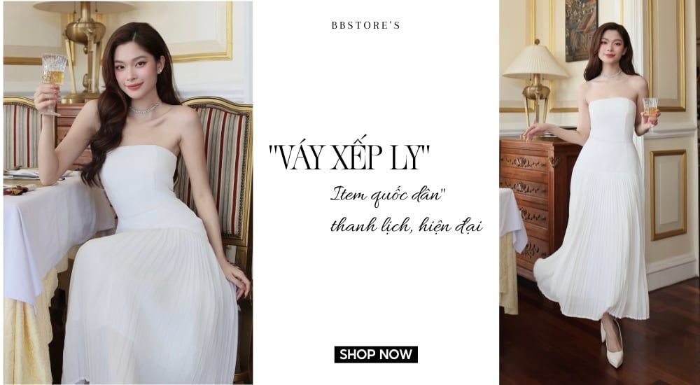 Váy xếp ly: