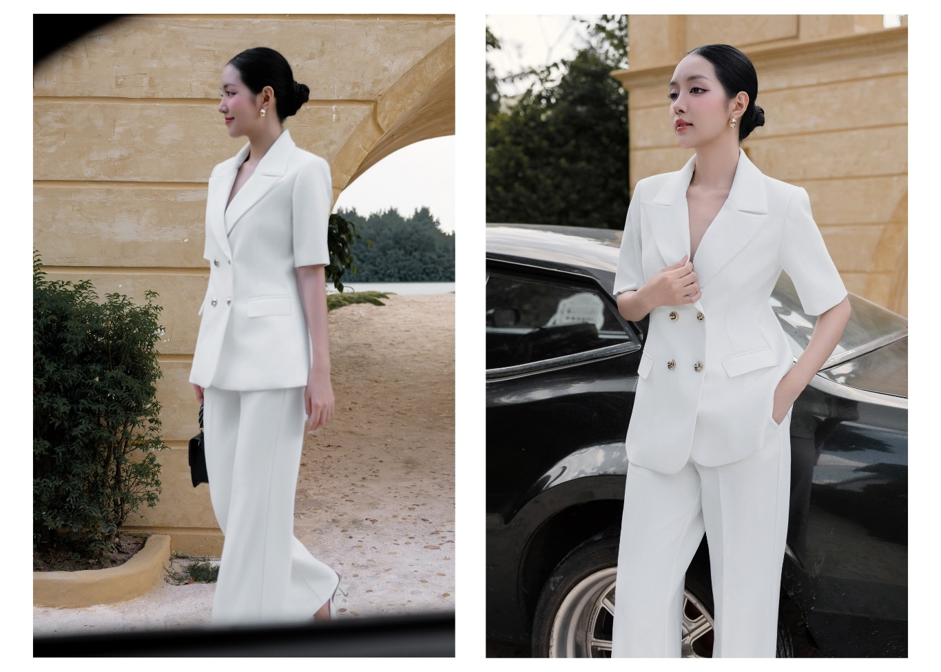 Áo blazer công sở tay ngắn A4517B - Ảnh lookbook