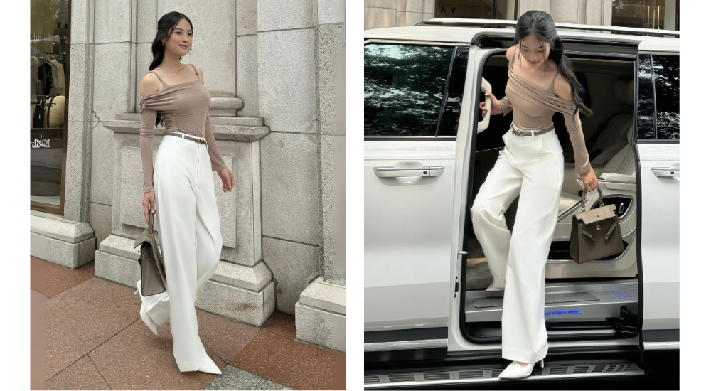 Quần suông công sở lưng cao - Q3993H