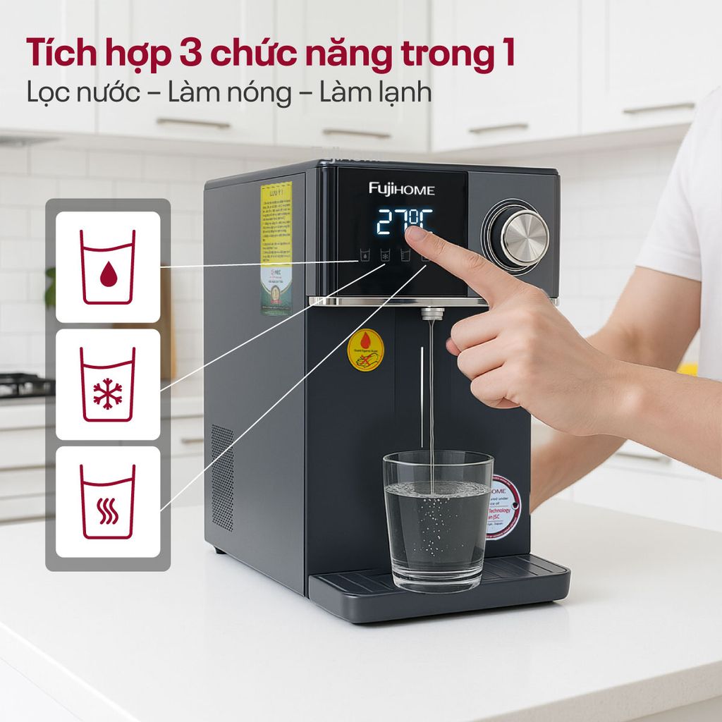 Máy Lọc Nước Fujihome WP302C - Nóng Lạnh - Phương Nam Water 1
