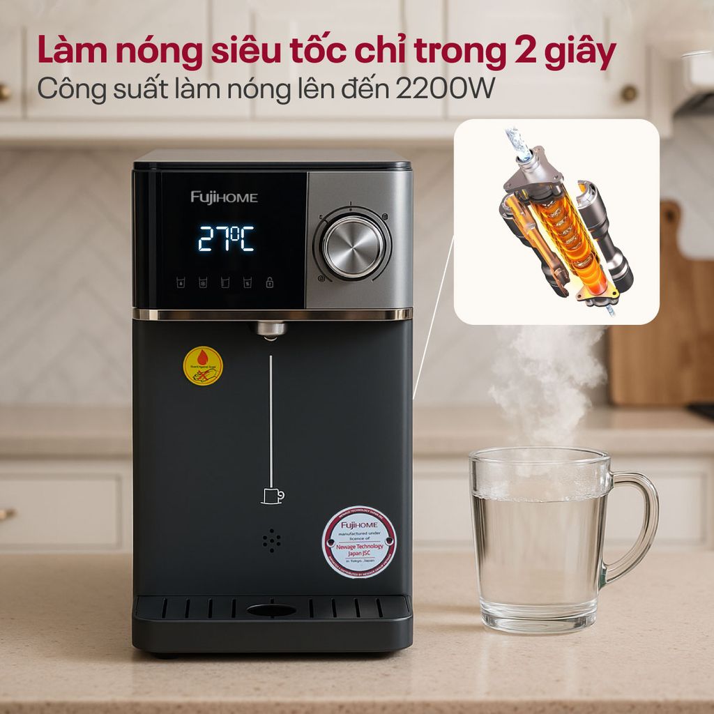 Máy Lọc Nước Fujihome WP302C - Nóng Lạnh - Phương Nam Water 5