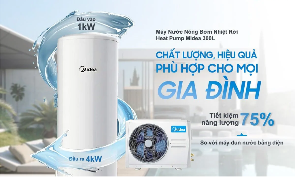 Bơm Nhiệt Midea MHW-F30WN1E +MT-300R30 - Phương Nam Water 2