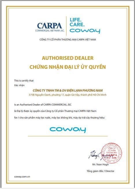 Coway Swan AP-1008CH - Phương Nam Water