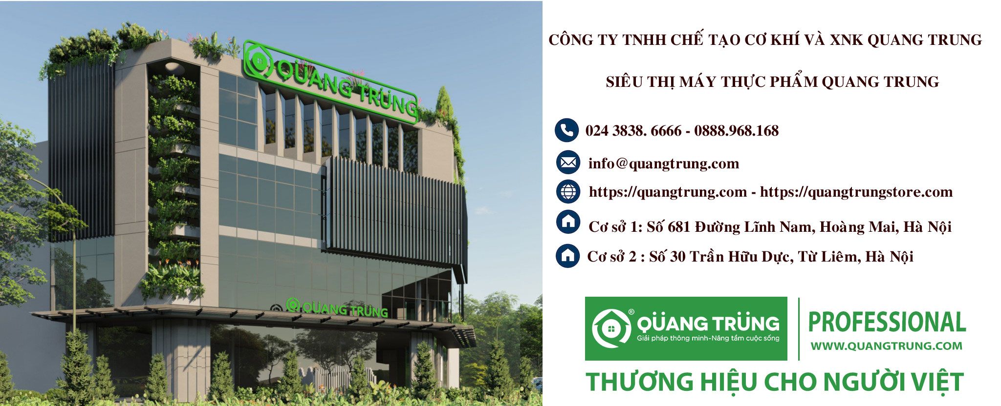Trụ sở chính siêu thị máy thực phẩm Quang Trung