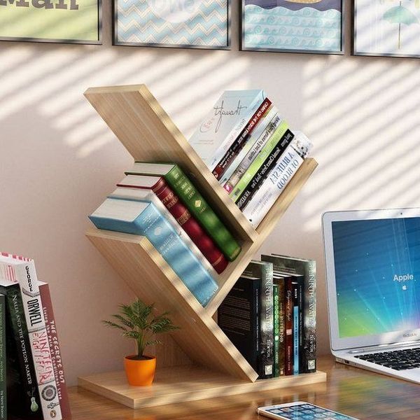 Kệ sách gỗ hình xương cá vật dụng đầy tiện nghi và tinh tế
