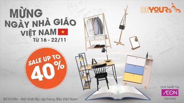 MỪNG NGÀY NHÀ GIÁO - ƯU ĐÃI KHỦNG ĐẾN 40% TẠI AEON MALL TÂN PHÚ