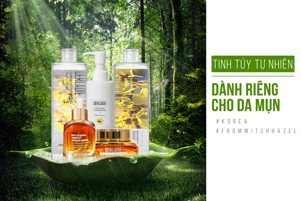 TINH TÚY TỰ NHIÊN DÀNH RIÊNG CHO DA MỤN VỚI BỘ SKINCARE ĐẶC TRỊ MỤN DERLADIE