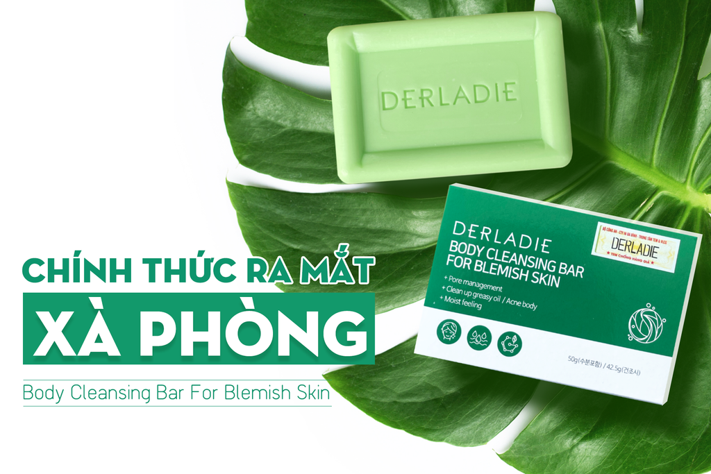 Xà phòng trị mụn Derladie Body Cleansing Bar For Blemish Skin chính thức ra mắt tại Việt Nam vào tháng 5 này
