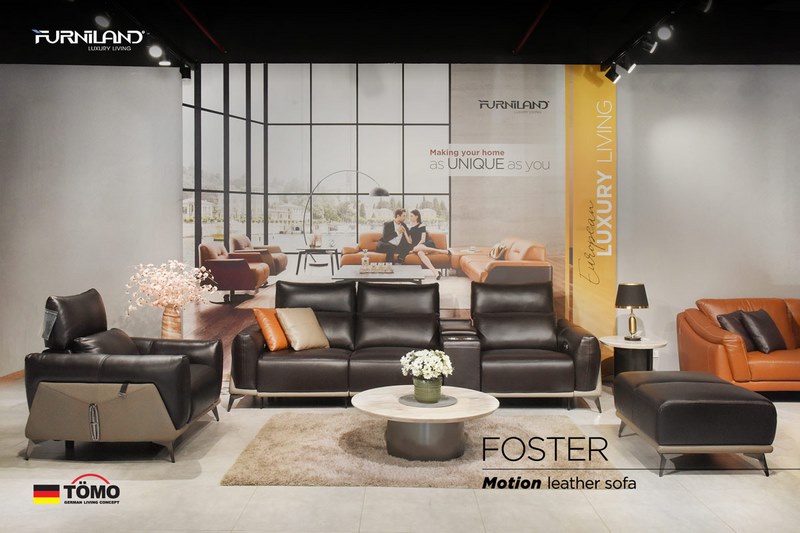 Sofa thông minh chỉnh điện Foster cung cấp chế độ nâng ngả tuyệt vời