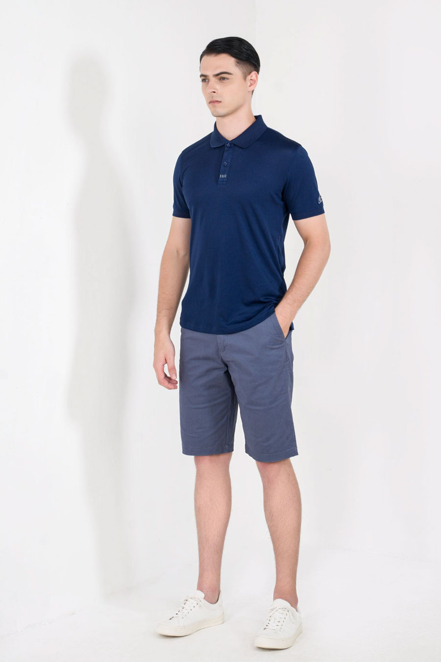 Quần short mix cùng áo thun polo