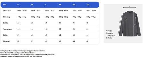 Hướng dẫn chọn size áo giữ nhiệt nam chi tiết, chính xác