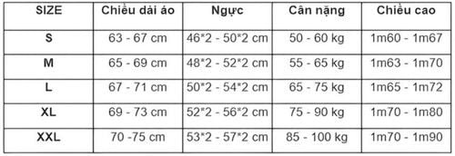 Hướng dẫn chọn size áo giữ nhiệt nam chi tiết, chính xác