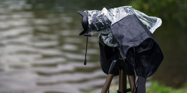 Sử dụng tấm che mưa để  tiếp tục chụp ảnh trong các điều kiện thời tiết khó khăn.
