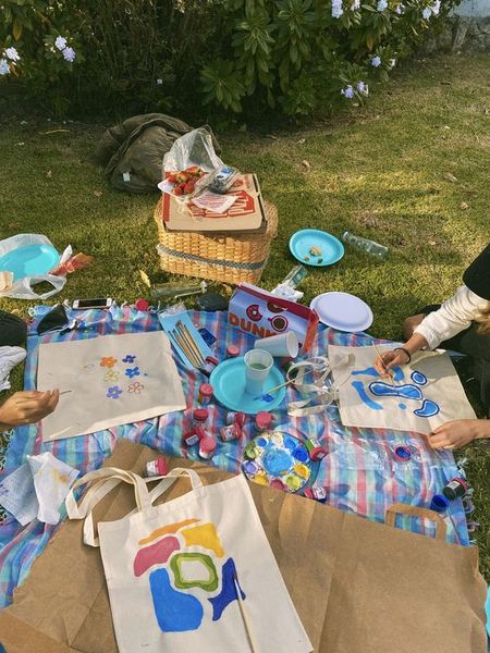 Canvas picnic bag