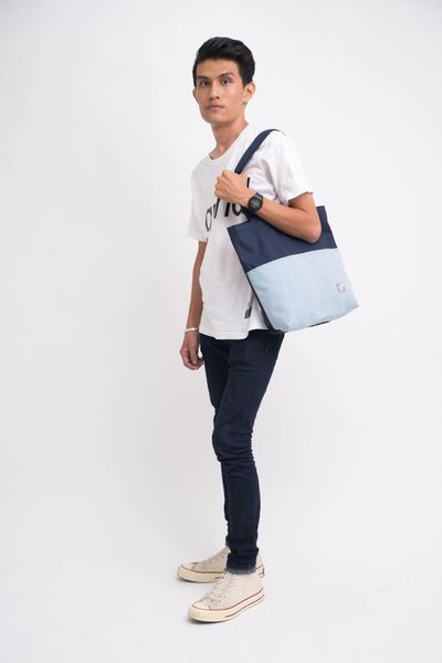 Embrace versatility with the CANVAS BAG - JEANS TOTE.