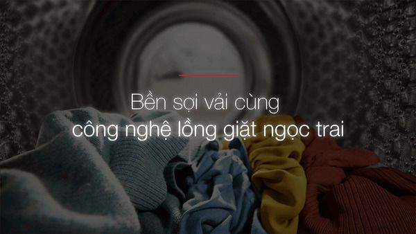 bền sợi vải với lồng giặt ngọc trai