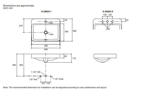 Kích thước K-2660X-1-0