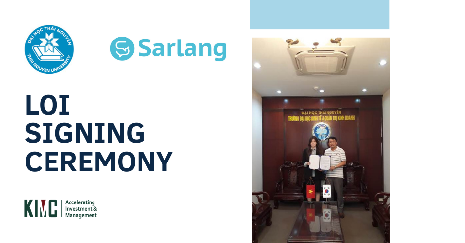 LOI Signing Ceremony between Sarlang and Thai Nguyen University of Economics and Business Administration