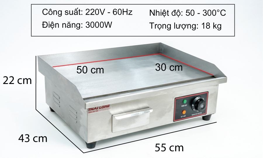 Thông số chi tiết sản phẩm Bếp chiên phẳng dùng điện EG- 818