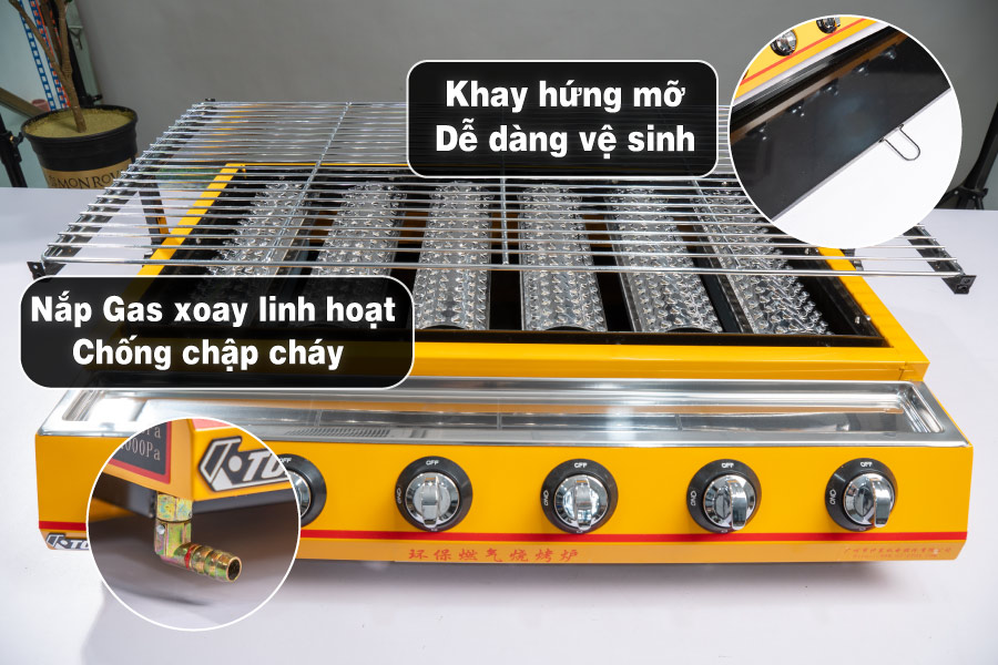Thiết kế sản phẩm Bếp nướng Gas 6 họng dài ET-K333 2