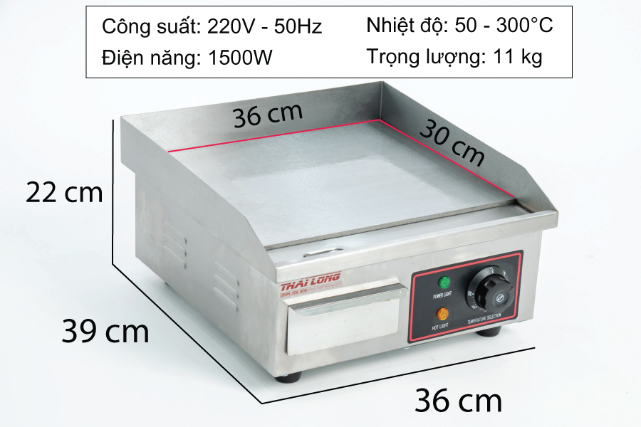 Thông số chi tiết sản phẩm Bếp chiên phẳng dùng điện EG- 818B