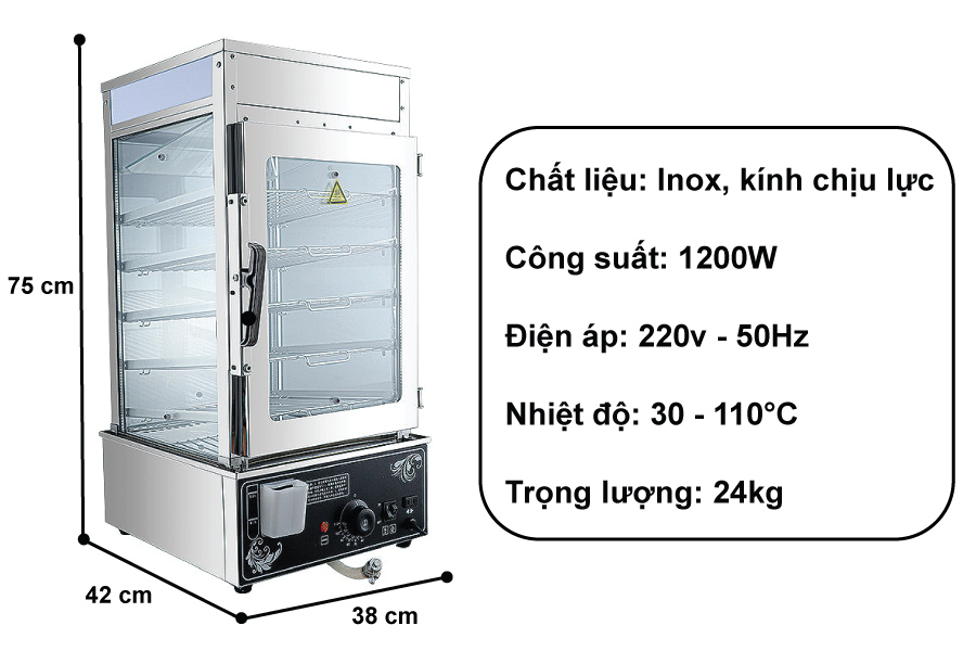 Thiết kế sản phẩm Tủ hấp bánh bao mini cao cấp HX-500