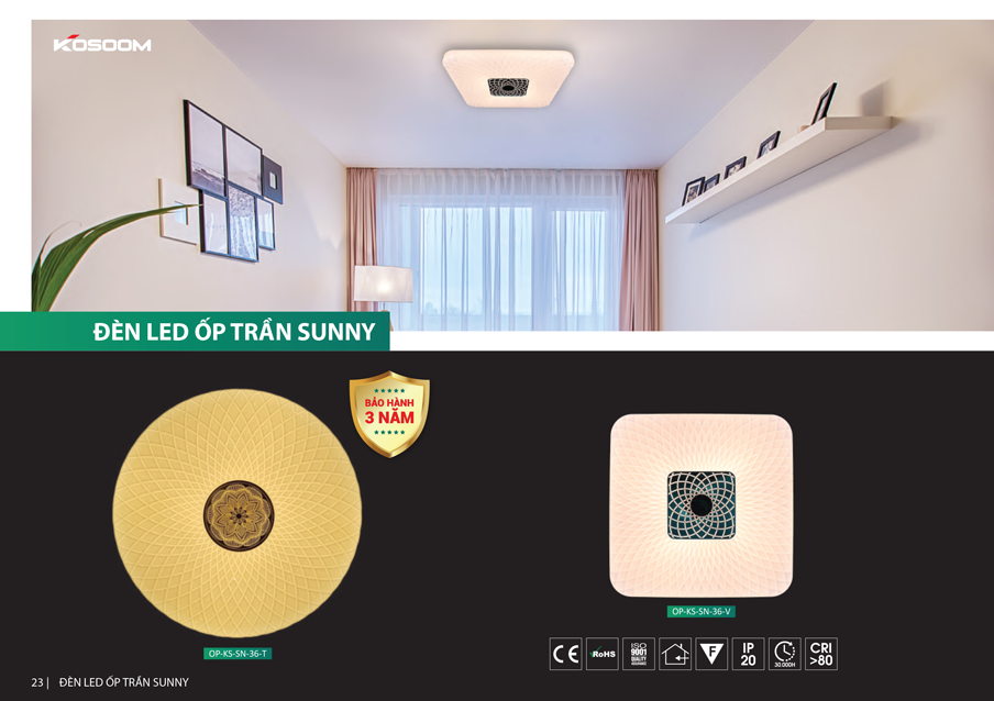 đèn ledốp trần Kosoom