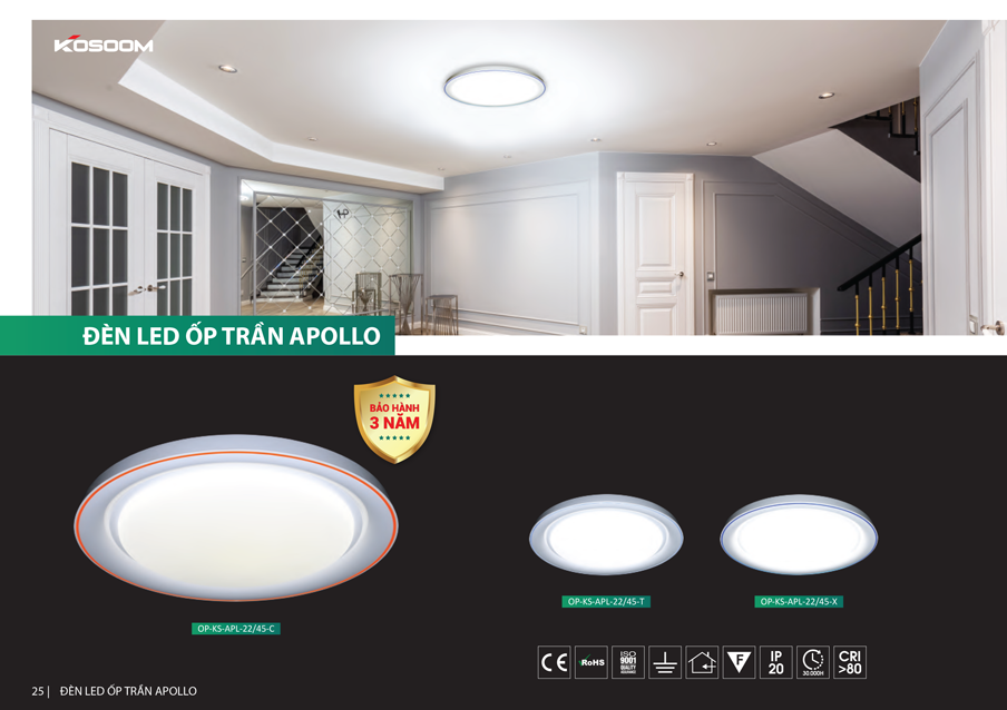 đèn ledốp trần Kosoom
