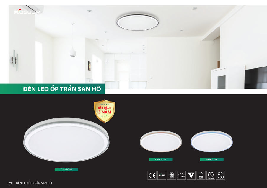 đèn ledốp trần Kosoom