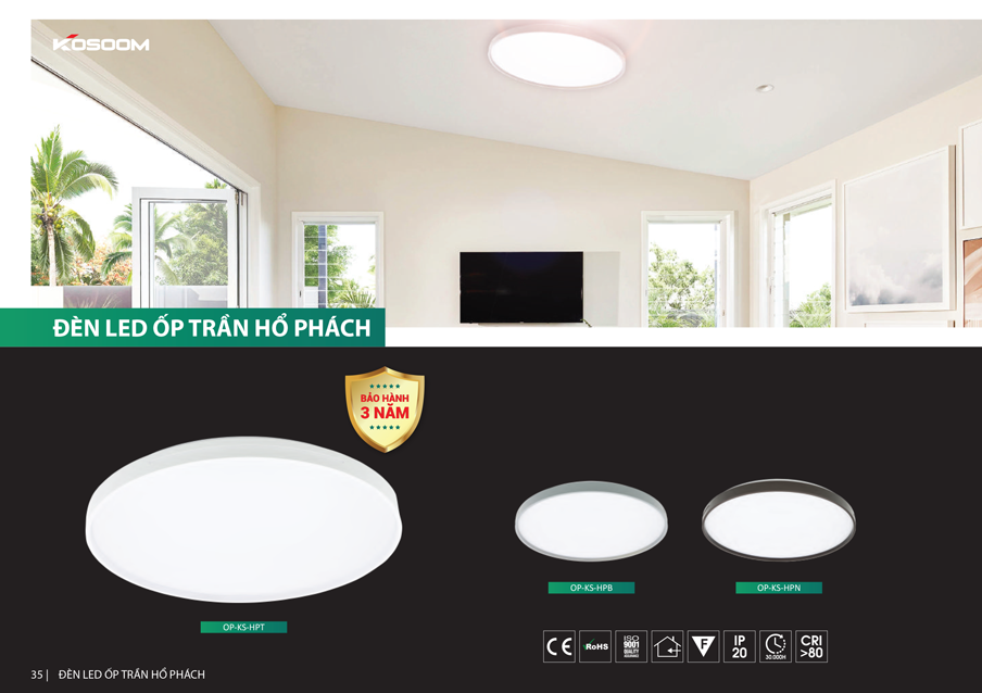 đèn ledốp trần Kosoom