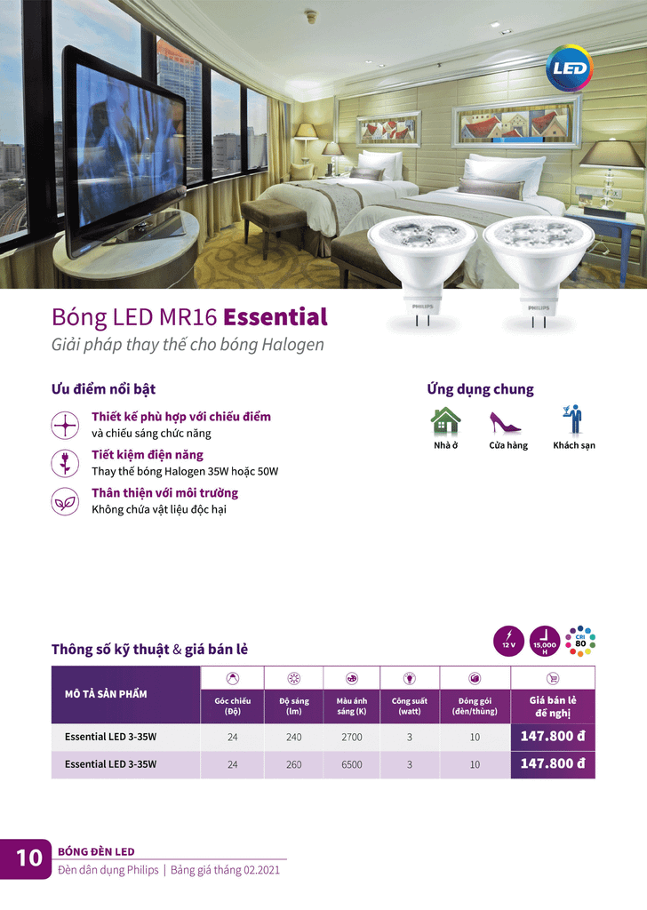 Đèn led bulb philips