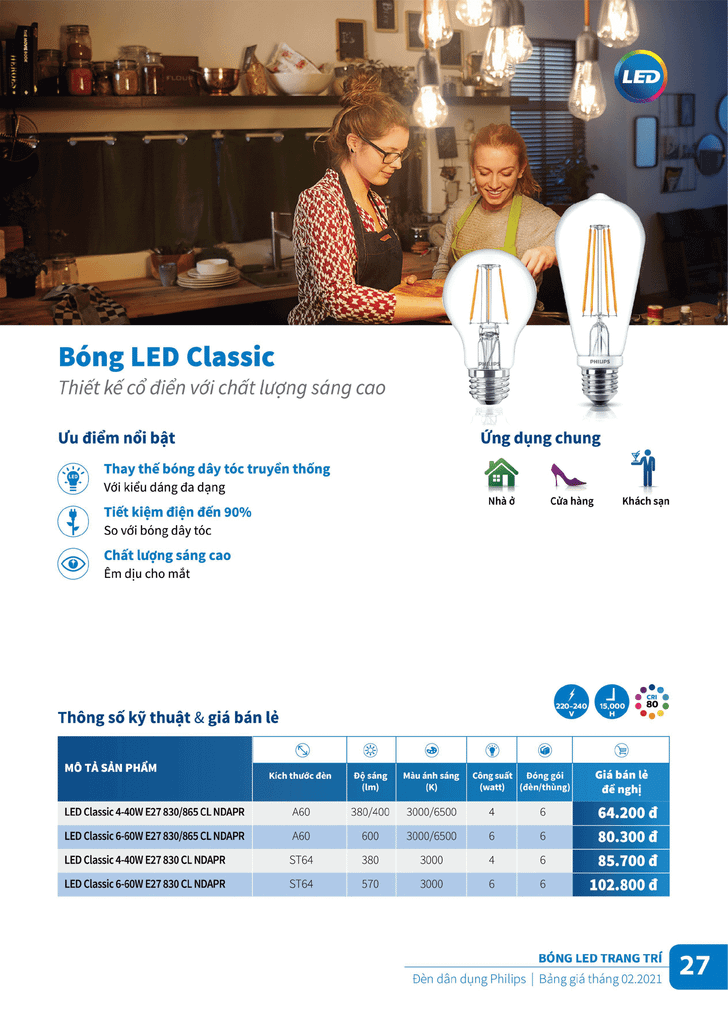 Đèn led bulb philips