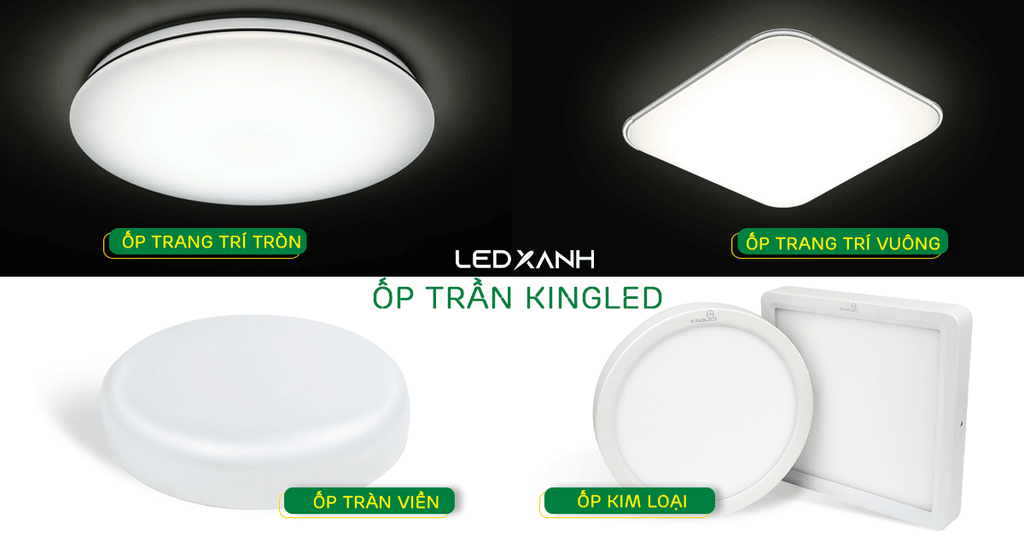 Đèn led ốp trần kingled