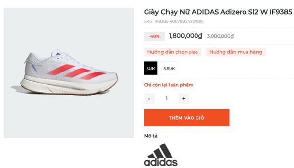 Giày chạy bộ trên máy