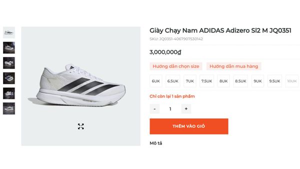 giày adidas adizero