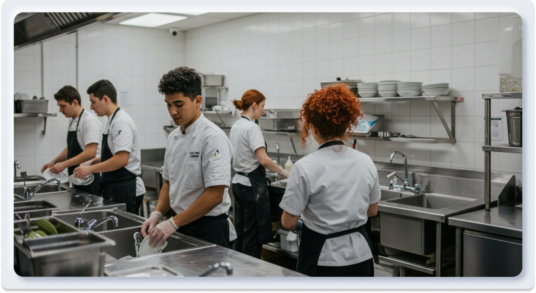 Máy Rửa Chén Cửa Sập: Tối Ưu Vận Hành Bếp Công Nghiệp