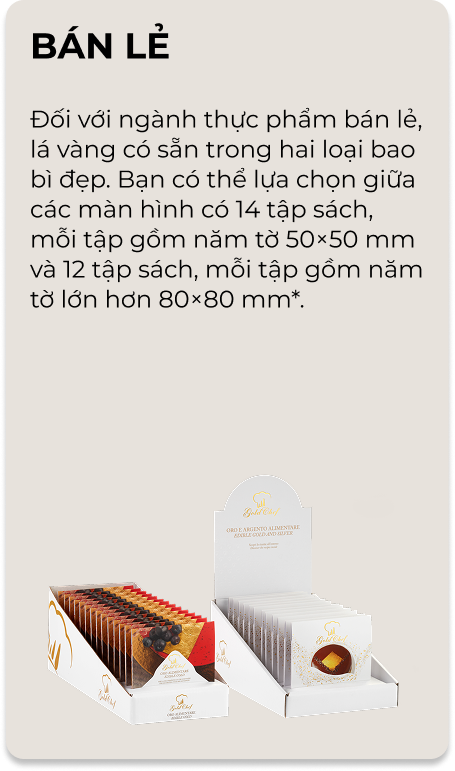 Vàng Lá Thực Phẩm 23K| Gold Chef