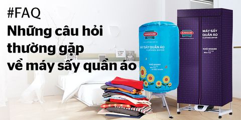 Những câu hỏi thường gặp về máy sấy quần áo SUNHOUSE