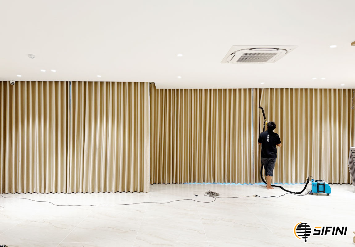 Thi công rèm vải