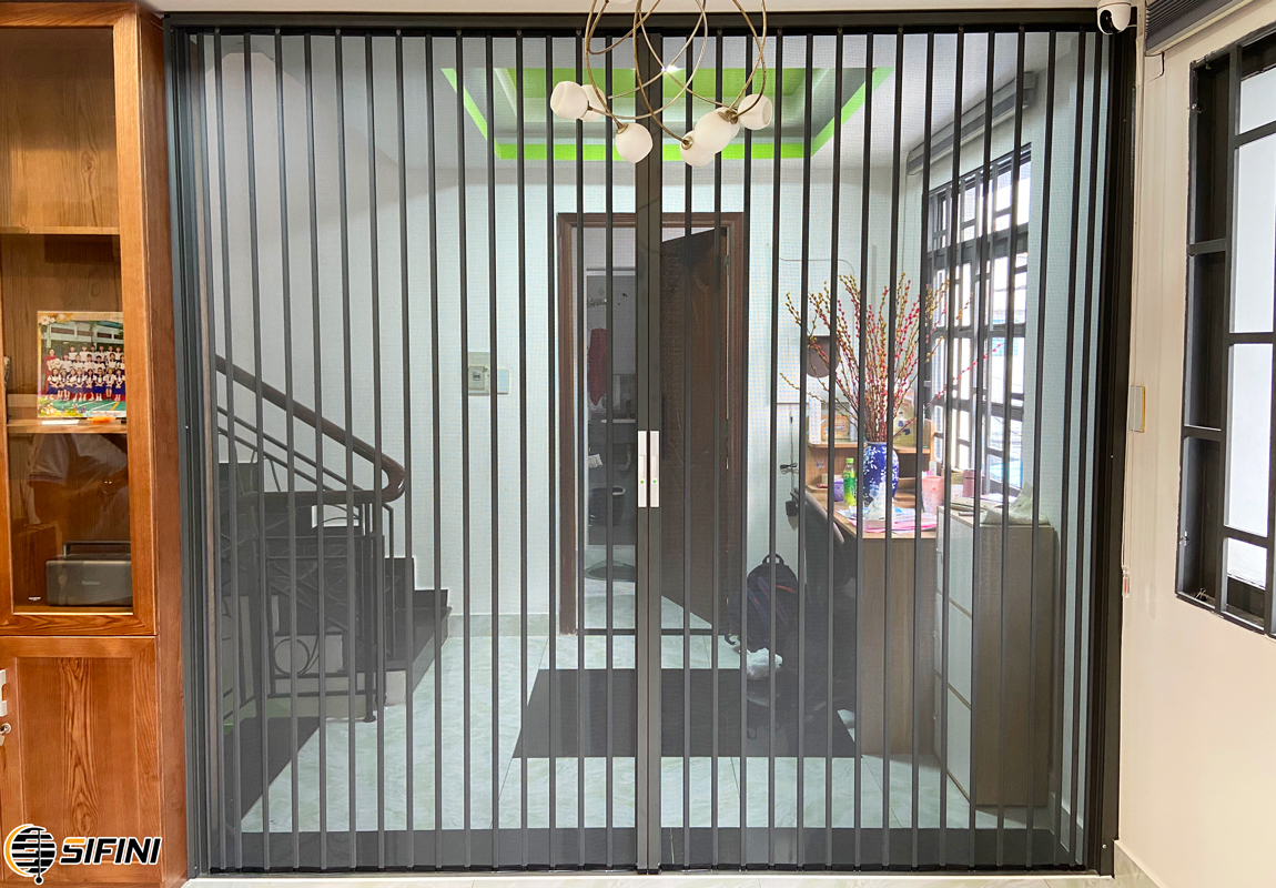 Cửa xếp lá nhôm lưới