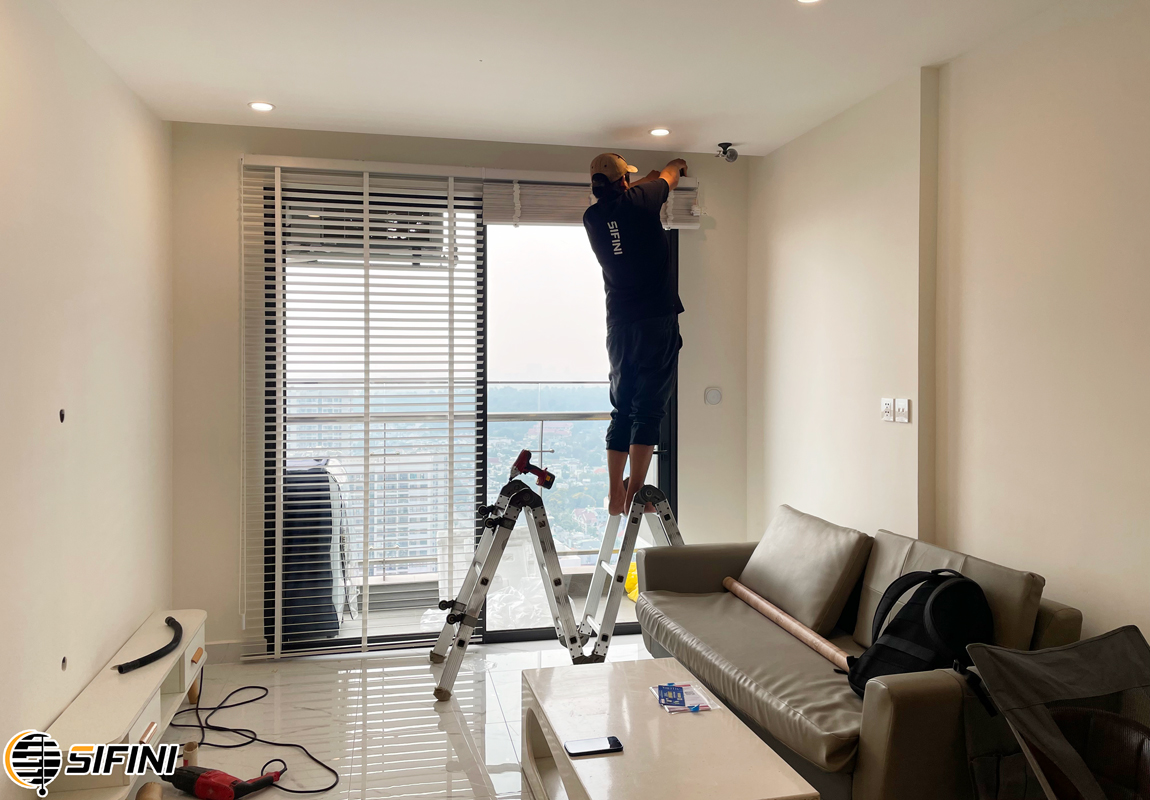 Thi công rèm sáo gỗ