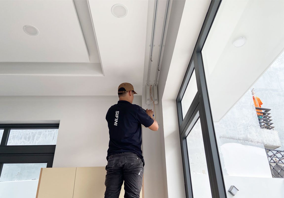 Rèm vải động cơ