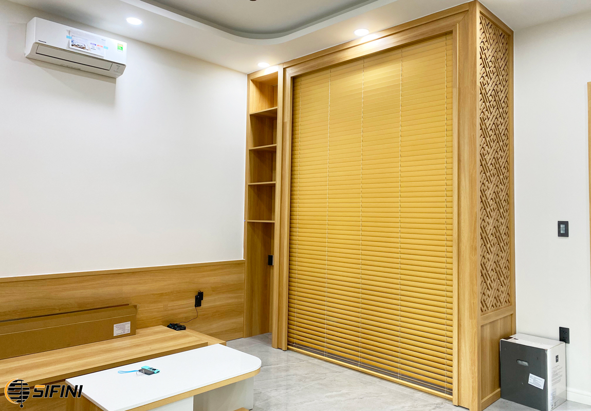 Rèm sáo gỗ tự động