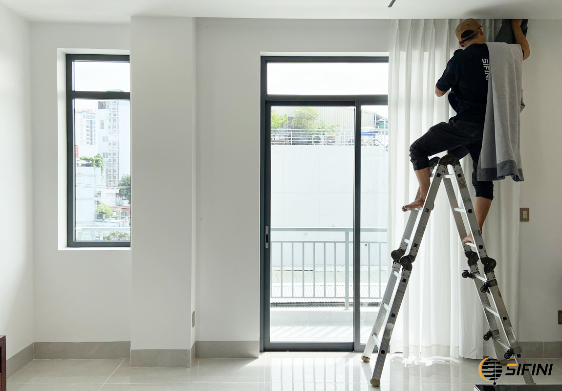 Thi công rèm vải