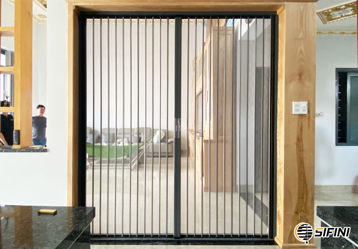 Cửa xếp lá nhôm lưới
