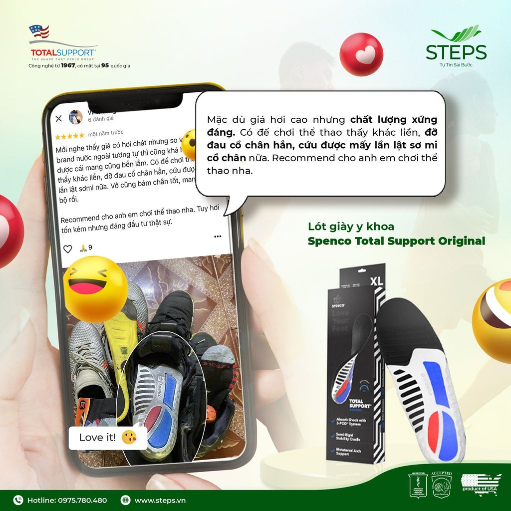 Feedback 5 SAO dành cho Spenco Total Support Original