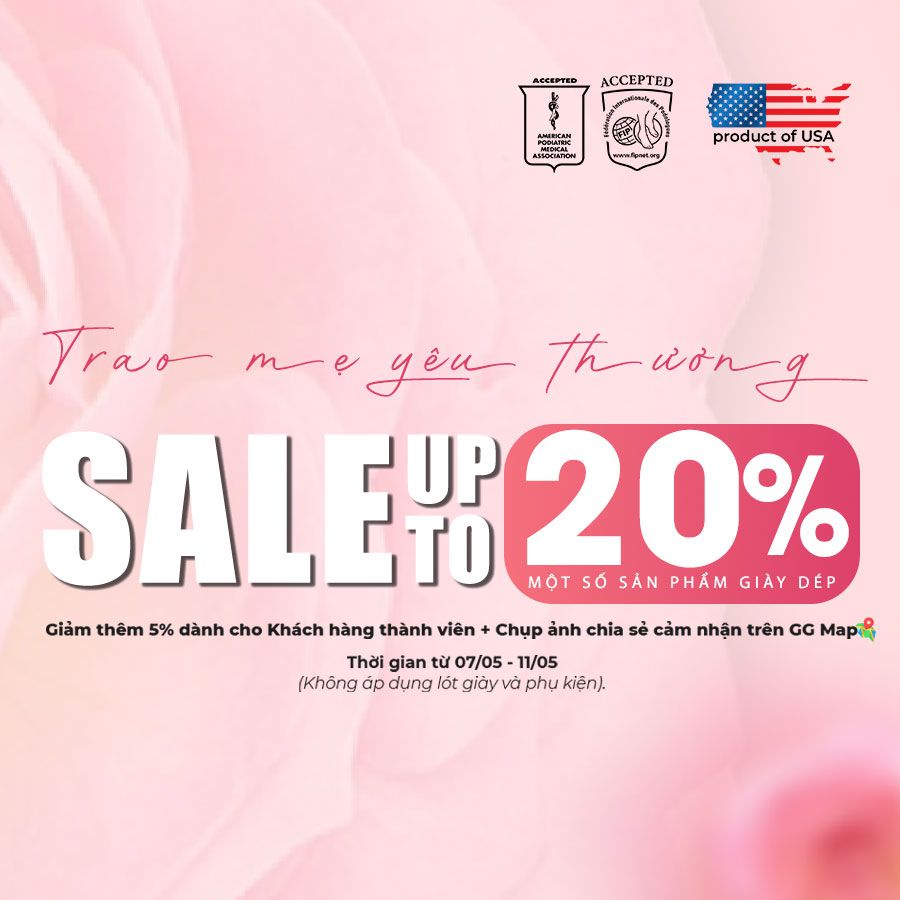 SALE UPTO 20% - Vững Bước Chân Khỏe, Trao Mẹ Yêu Thương